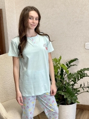 32796 розмір: 10-15 ПІЖАМА ФУТБОЛКА ШТАНИ ДІВЧИНКА